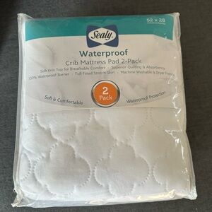 Sealy 2-Pack Waterproof Crib Mattress Pad